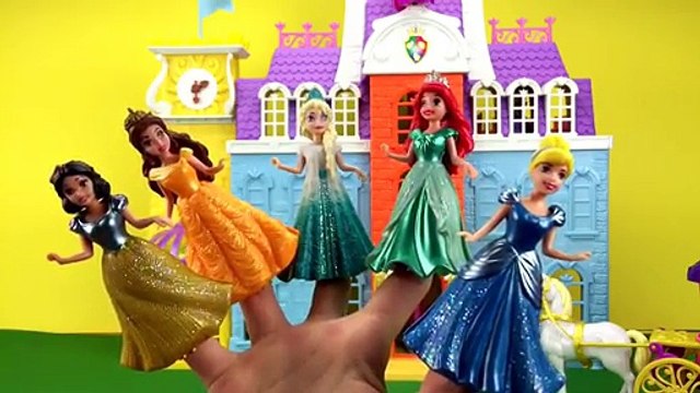 Disney Princess Magiclip Finger Family Song Sofia Elsa Frozen Cinderella Ariel Beauty Beast Dolls