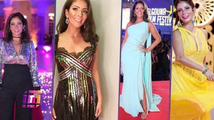 شاهد إطلالات مميزة لمنى زكي في مهرجان الجونة