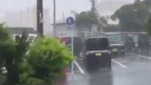 Typhoon Trami Brings Strong Winds to Okinawa