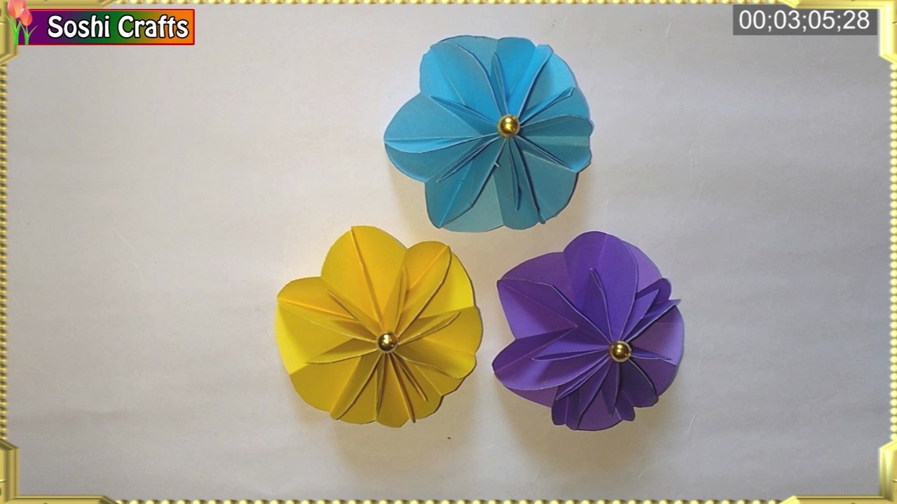 How to make easy & beautiful paper flowers 2018