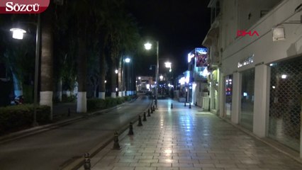 Fırtına uyarısıyla Bodrum'da hayat erken bitti