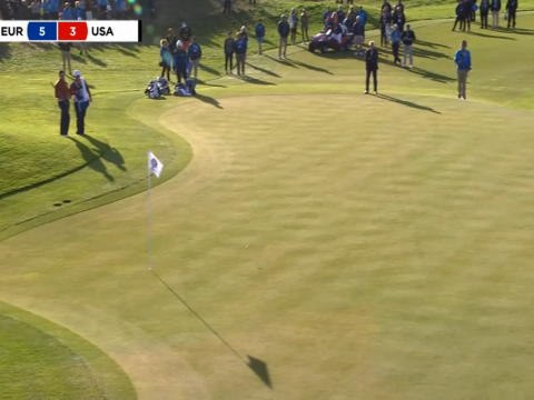 لقطة: كأس رايدر: لعبة اليوم: فينو يسدّد ضربة خاطفة للأنفاس في الحفرة الخامسة