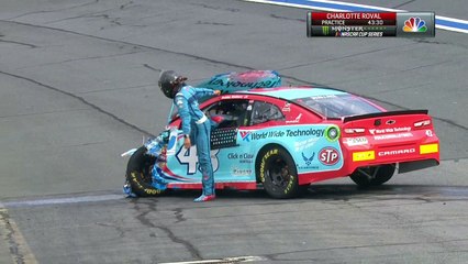 Nascar Monster Series Charlotte 2018 Practice WallaceJr Huge Crash