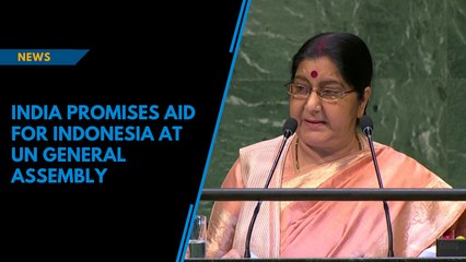 India promises aid for Indonesia at UN General Assembly