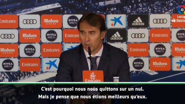 7e j. - Lopetegui : Nous étions meilleurs que l'Atlético