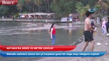 Akyaka’da deniz 20 metre çekildi