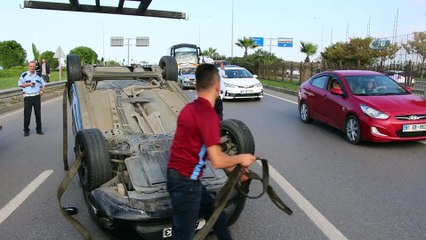 Takla attığı otomobili bırakıp kaçtı