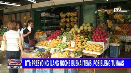 DTI: Presyo ng ilang Noche Buena items, posibleng tumaas