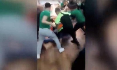 Bursasporlu taraftarlar, Beşiktaşlı taraftarı linç etti