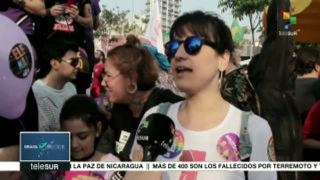 Rechazan mujeres brasileñas al candidato presidencial Jair Bolsonaro