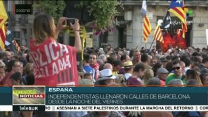 En Barcelona se enfrentan independentistas y pro españolistas