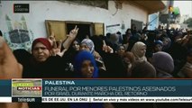 Palestina: realizan funerales de dos menores asesinados en Gaza