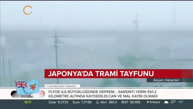 Japonya'da trami tayfunu hayatı felç etti