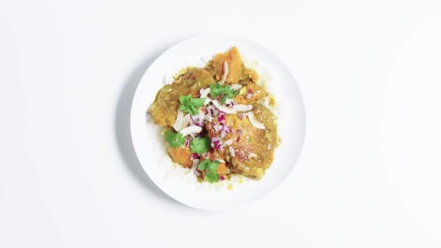 Coconut-Curry Braised Chicken Thighs