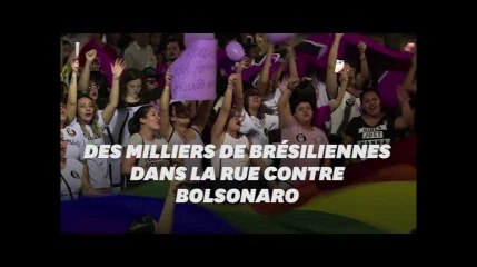 Descargar video: Au Brésil, des milliers de femmes manifestent contre Jair Bolsonaro, le candidat d'extrême droite