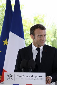 Conférence de presse du Président de la République Emmanuel Macron à Saint-Martin