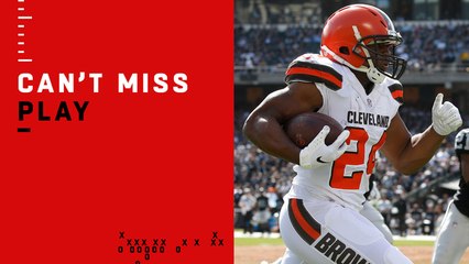 Can't-Miss Play: Nick Chubb speeds down sideline on 63-yard TD run