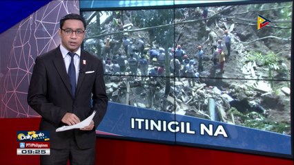 Seach and retrieval ops sa Itogon, itinigil na