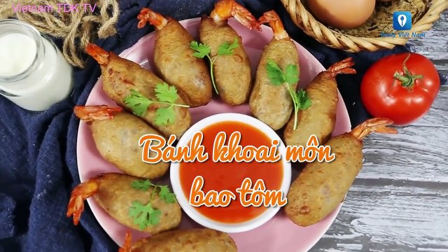 Hướng dẫn cách làm món BÁNH KHOAI MÔN BAO TÔM | Vietnam TDK TV