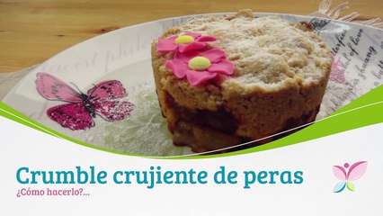 Cómo hacer crumble crujiente de peras