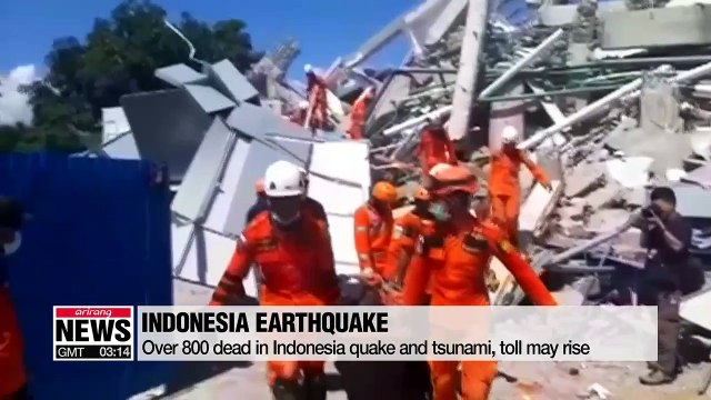 Over 800 dead in Indonesia quake and tsunami, toll may rise
