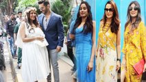 Neha Dhupia's baby shower: Jhanvi Kapoor, Karan Johar, Soha Ali Khan attend; Watch Video | FilmiBeat