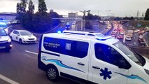 Les ambulanciers sur le périphérique lyonnais