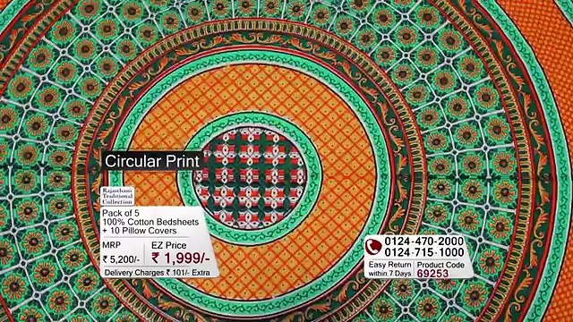 King size cotton double bed sheets online in India