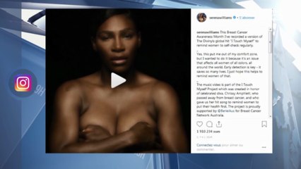 Video herunterladen: Serena Williams seins nus : son geste engagé contre le cancer du sein