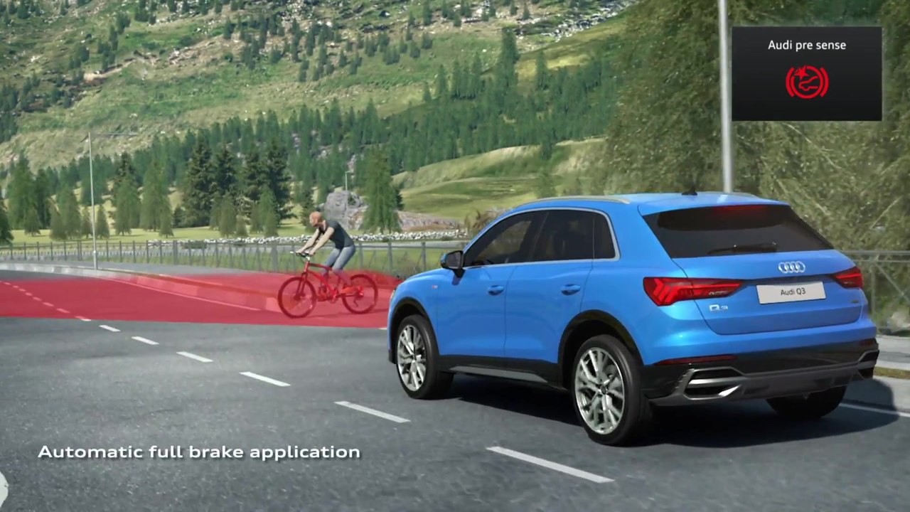 Driver assistance systems of the Audi Q3 Animation