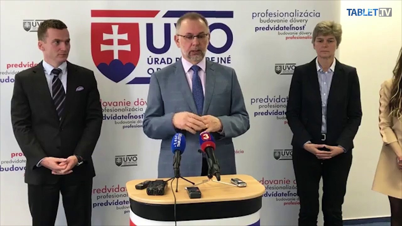ZÁZNAM: Brífing predsedu Úradu pre verejné obstarávanie Miroslava Hliváka