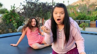 DOING MY MAKEUP ON A TRAMPOLINE!