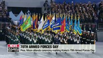 President Moon calls for strong military for peace amid 70th Armed Forces Day