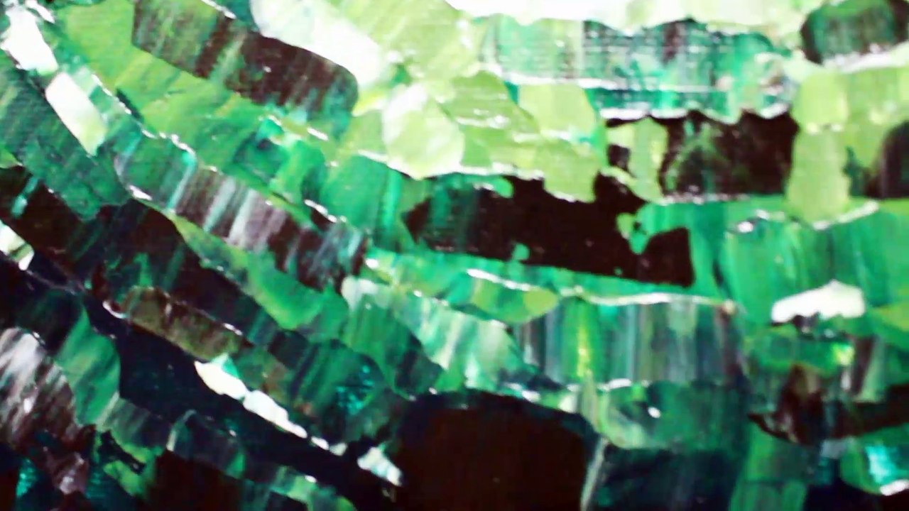 Tableau moderne : Éclat de lueur verdâtre.