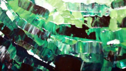 Tableau moderne : Éclat de lueur verdâtre.