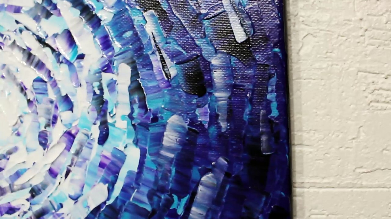 Tableau moderne : Éclat de lueur bleutée.