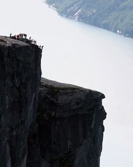 At First I Thought They Were Penguins!! AMAZING Base Jumping