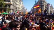Students protest in Barcelona to mark anniversary of Catalonia’s independence referendum