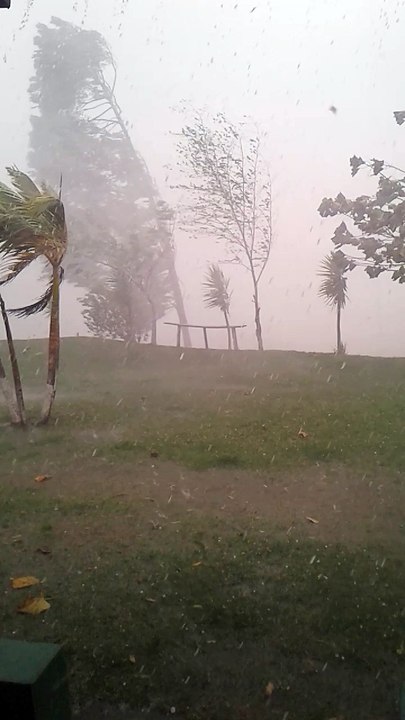 Huge Winds Bring Sideways Rain