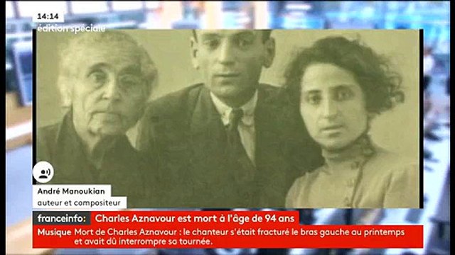 Décès de Charles Aznavour: Regardez la réaction d'André Manoukian