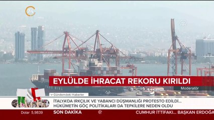 Eylülde ihracat rekoru kırıldı
