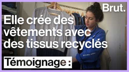 Monia Sbouai crée des vêtements à partir de vêtements recyclés