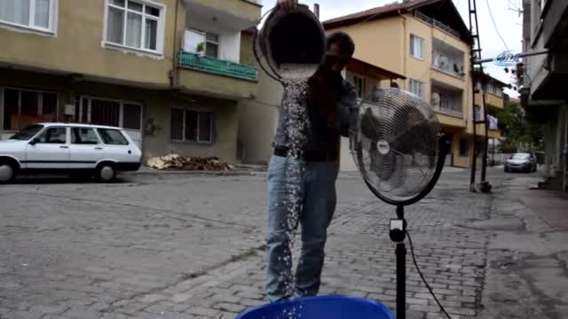 Fasulye Hasadında Rüzgar Olmayınca Vantilatör Kullandı