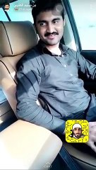 Funny man with camel in dubai