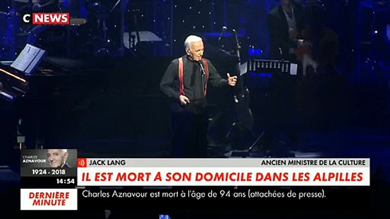 Décès de Charles Aznavour: La réaction de Jack Lang