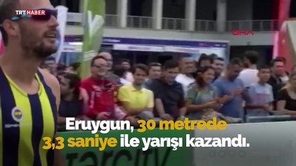 Milli atletten spor otomobille yarıştı, birincilik elde etti