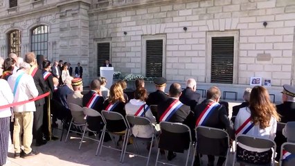 La cérémonie se tenait ce matin sur l'esplanade de la gare Saint-Charles.