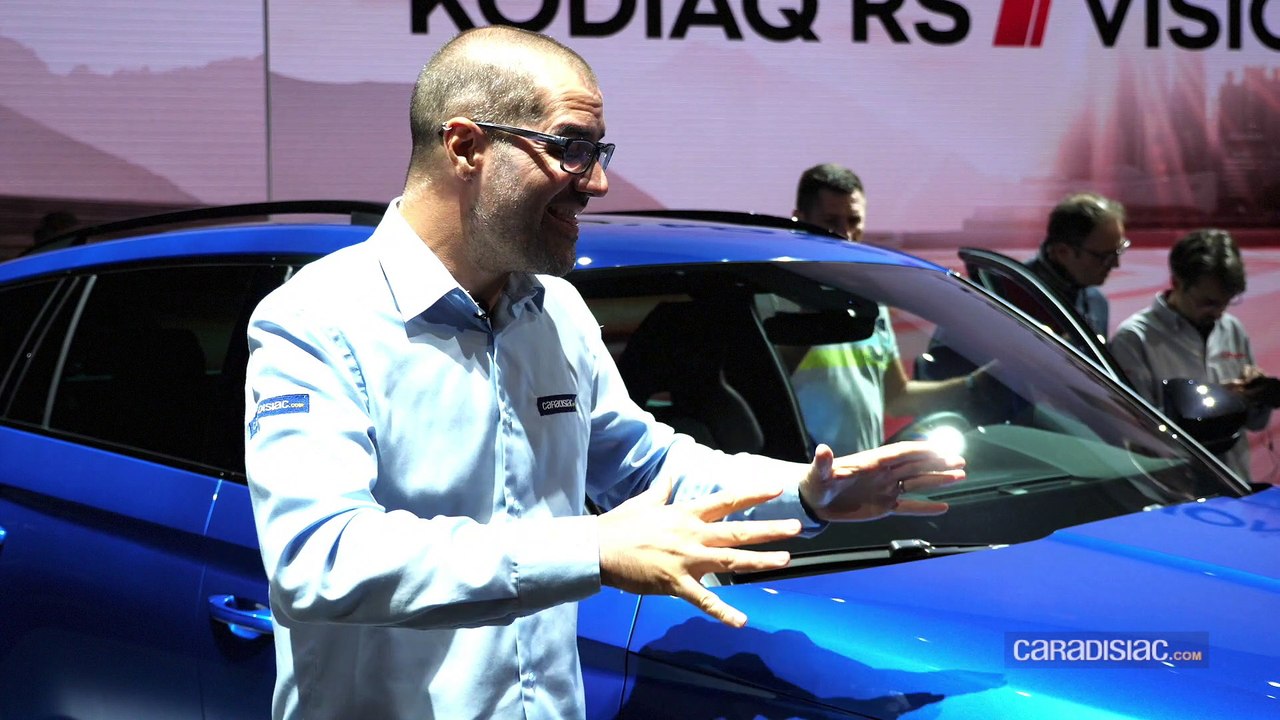 Skoda Kodiaq RS : l'anachronique - Vidéo en direct du Mondial de l'Auto 2018