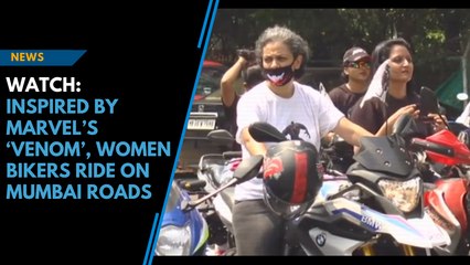 Watch: Inspired by Marvel’s ‘Venom’, women bikers ride on Mumbai roads