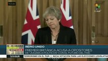 Premier de Reino Unido acusa a opositores de atentar contra el país